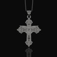 Bild in Galerie-Betrachter laden, St. Michael Protection Silver Cross, 'Quis ut Deus' Engraved, Archangel Michael Amulet, Symbol of Divine Guard