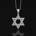 Load image into Gallery viewer, Star of David Pendant, Symbol of Jewish Faith, Elegant Hexagram Necklace, Emblem of Heritage & Unity Polished Matte