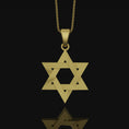 Load image into Gallery viewer, Silver Star of David Charm, Timeless Jewish Symbol, Delicate Hexagram Pendant, Reflection of Tradition Gold Matte