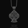 Bild in Galerie-Betrachter laden, Two-Sided Cross Necklace: Saint Michael Front, Jesus Crucifix Back, Dual Faith Symbol, Christian Jewelry