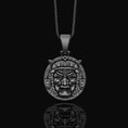 Bild in Galerie-Betrachter laden, Silver Samurai Head Pendant, Symbol of Honor & Warrior Spirit, Unique Japanese Heritage Jewelry Oxidized Finish