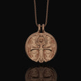 Load image into Gallery viewer, Silver Ankh Necklace with Eye of Providence, Ankh Medallion Design, Symbol of Life & Divine Protection Rose Gold Finish