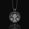 Load image into Gallery viewer, Silver Ankh Necklace with Eye of Providence, Ankh Medallion Design, Symbol of Life & Divine Protection