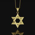 Load image into Gallery viewer, Silver Star of David Charm, Timeless Jewish Symbol, Delicate Hexagram Pendant, Reflection of Tradition Gold Finish