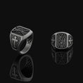 Bild in Galerie-Betrachter laden, Saint Andrew Silver Ring, Men's Cross Pattern Band, Religious Christian Jewelry, Spiritual Gift of Apostolic Faith Oxidized Finish