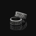 Load image into Gallery viewer, Rotating Hieroglyphic Band - Engravable Oxidized Finish