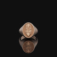 Bild in Galerie-Betrachter laden, Sacred Heart Signet Ring Rose Gold Finish