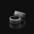 Load image into Gallery viewer, Rotating Yggdrasil Band - Engravable Oxidized Finish