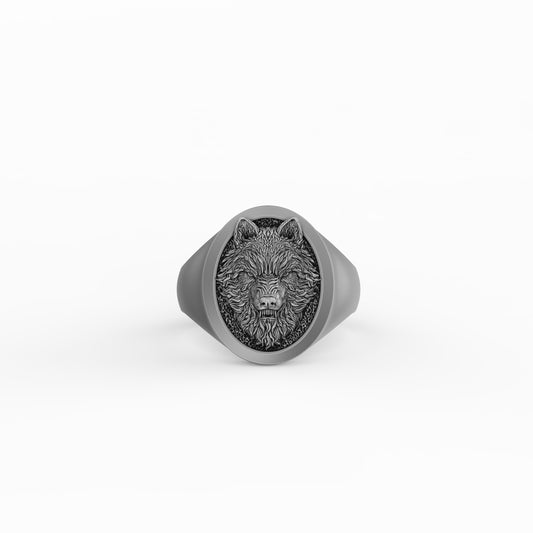 Wolf Signet Ring