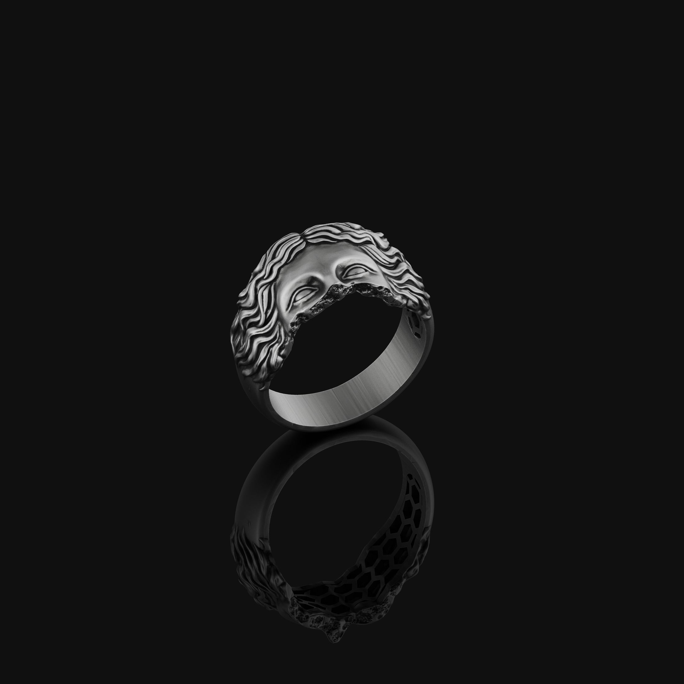 Aphrodite Band - Engravable Oxidized Finish