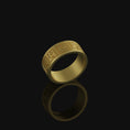 Load image into Gallery viewer, Aztec Pattern Band - Engravable Gold Finish
