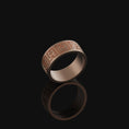 Load image into Gallery viewer, Aztec Pattern Band - Engravable Rose Gold Finish
