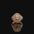Load image into Gallery viewer, Wolf Signet Ring Rose Gold Finish
