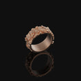 Load image into Gallery viewer, Skulls and Flowers Band Rose Gold Finish
