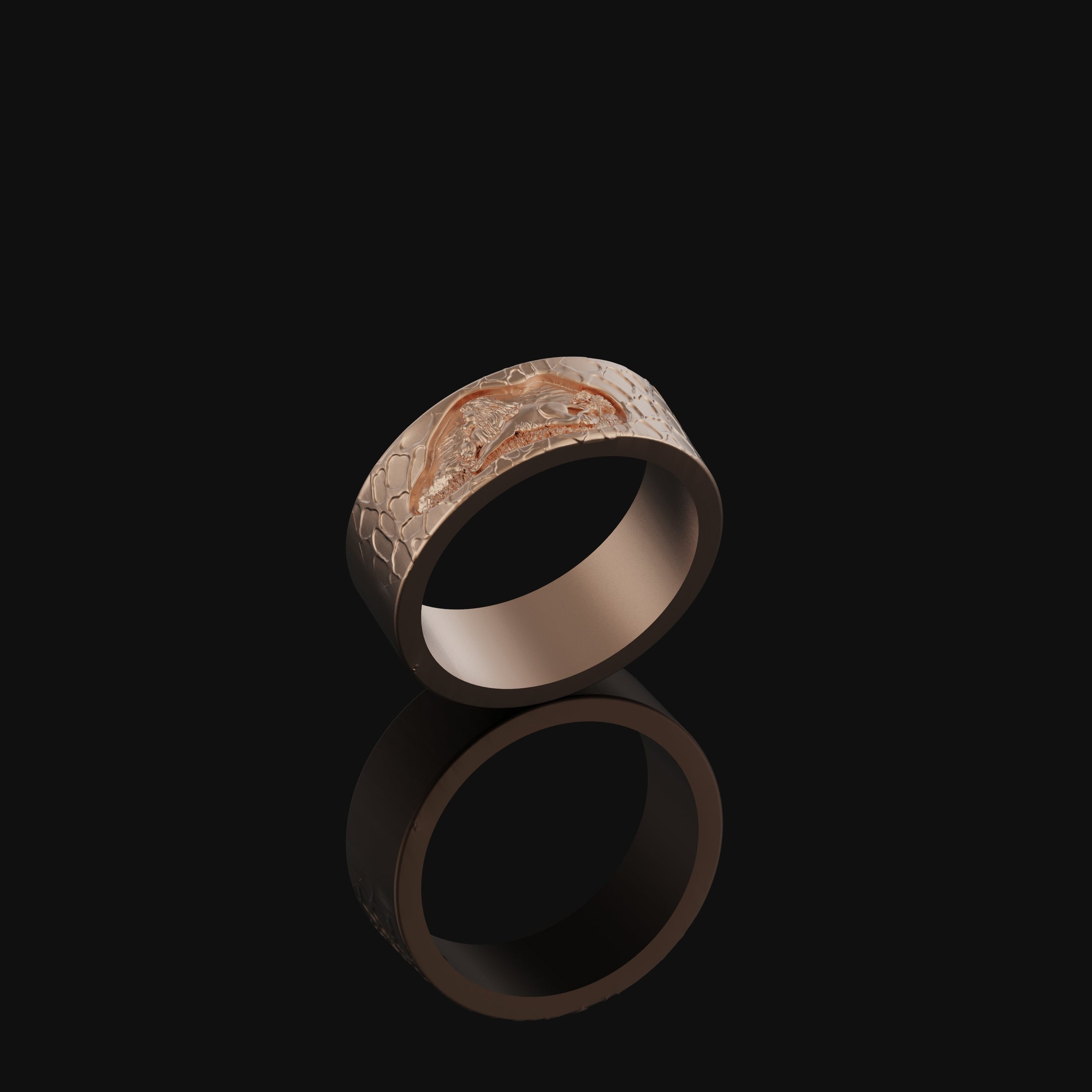 Savannah Lion Band Rose Gold Finish