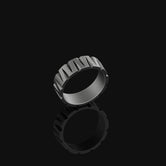 Silver Classic Band Oxidized Finish