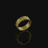 Silver Classic Band Gold Finish