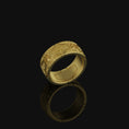 Load image into Gallery viewer, Cross and Fleur Pattern Band Gold Finish
