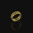 Load image into Gallery viewer, Wicker Cross Band Gold Finish
