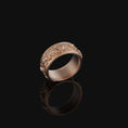 Load image into Gallery viewer, Lotus Flower Band Rose Gold Finish
