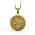 Load image into Gallery viewer, Gold Wolf Pendant
