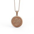 Load image into Gallery viewer, Gold Wolf Pendant - Engravable - Angelios Jewelry
