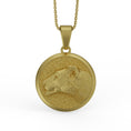 Load image into Gallery viewer, Gold Lioness Pendant - Engravable - Angelios Jewelry
