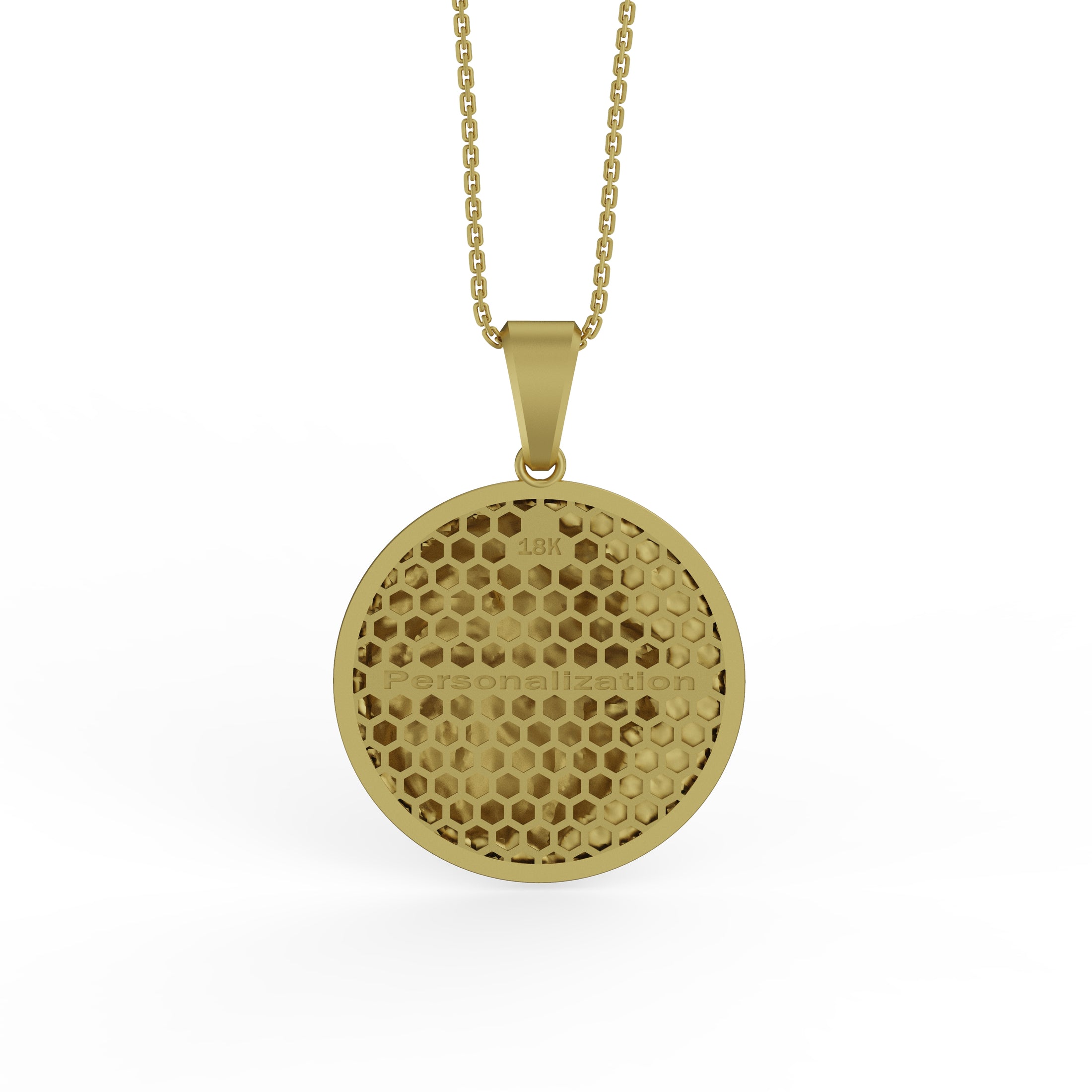 Gold Lioness Pendant - Engravable - Angelios Jewelry