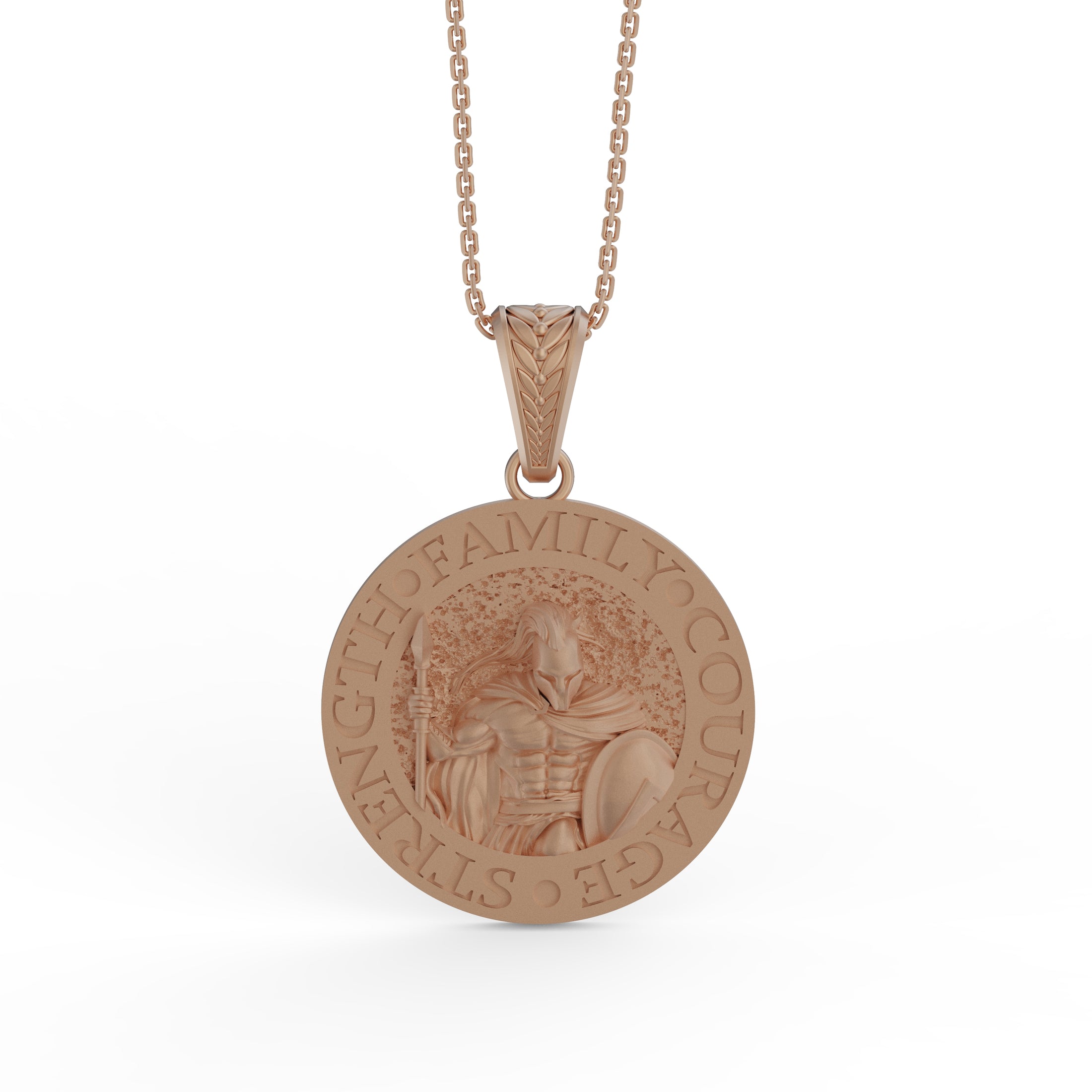 Gold Spartan Pendant - Engravable - Angelios Jewelry