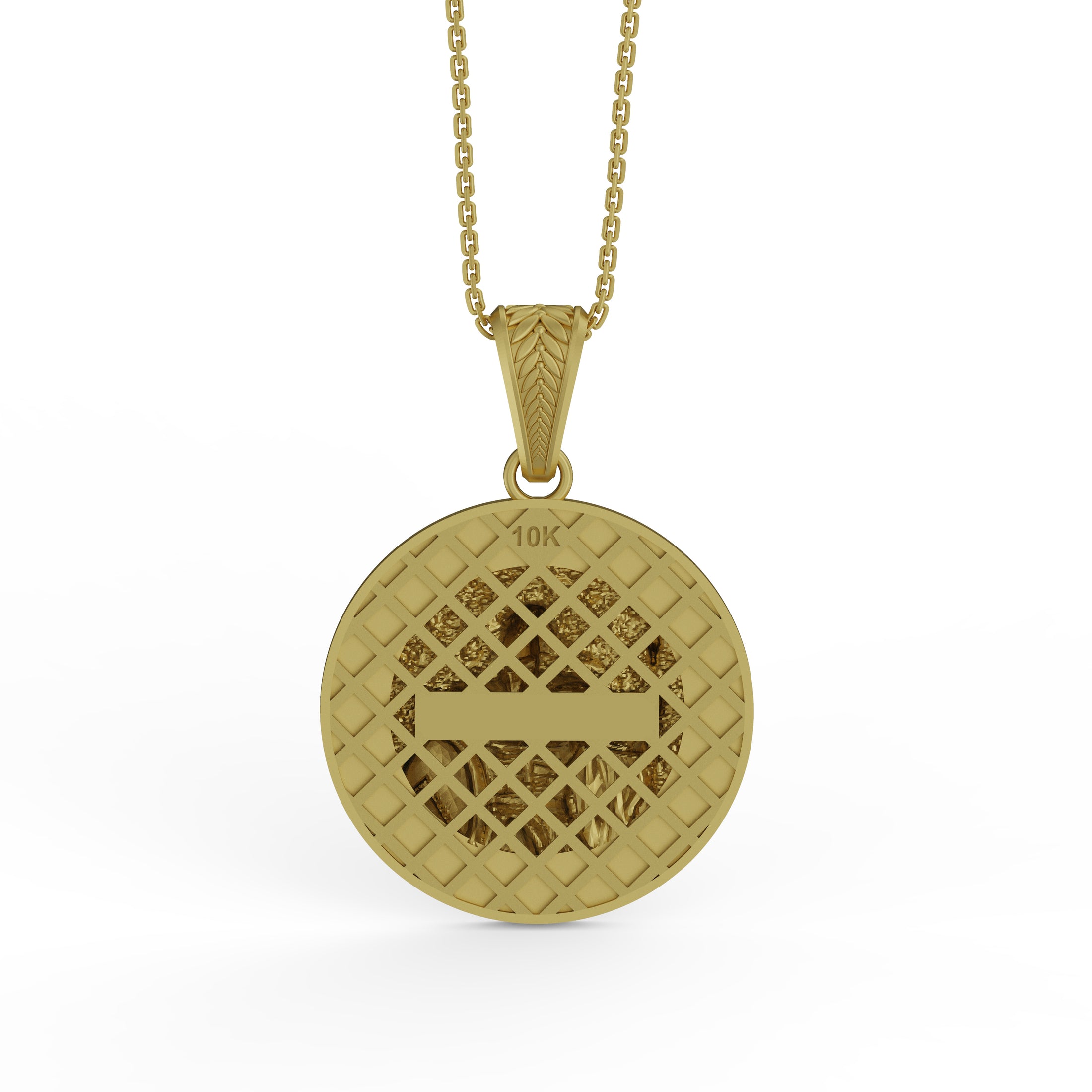 Gold Spartan Pendant - Engravable - Angelios Jewelry