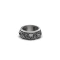 Load image into Gallery viewer, Rotating Carps and Skulls Band - Engravable - Angelios Jewelry
