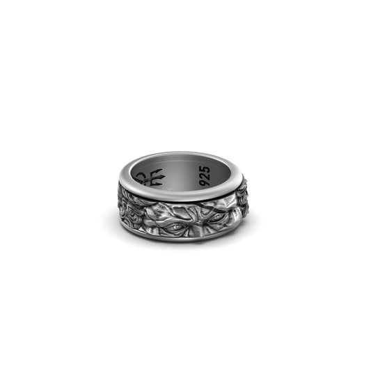Rotating Michelangelo's Moses Band - Engravable - Angelios Jewelry