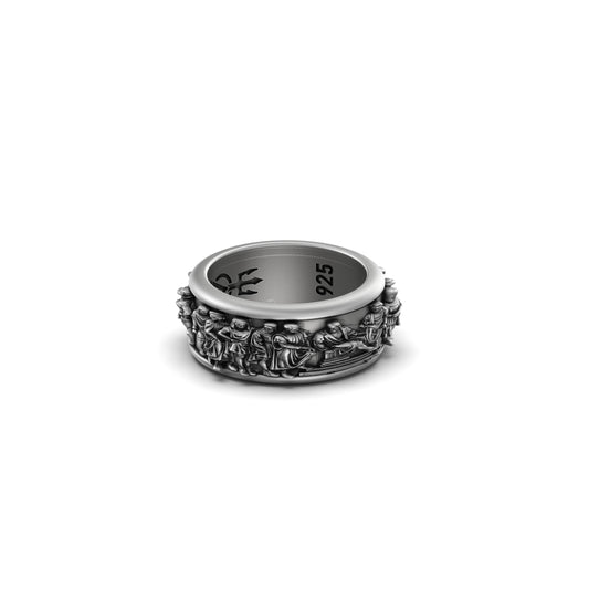 Rotating Ancient Greek Band - Engravable - Angelios Jewelry