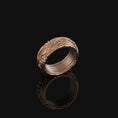 Load image into Gallery viewer, Carbon Wave Band Rose Gold Finish
