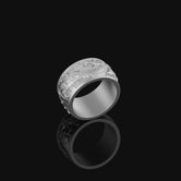 Carp Waves Band - Engravable Polished Finish