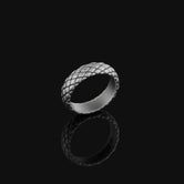 Snake Skin Band Oxidized Finish