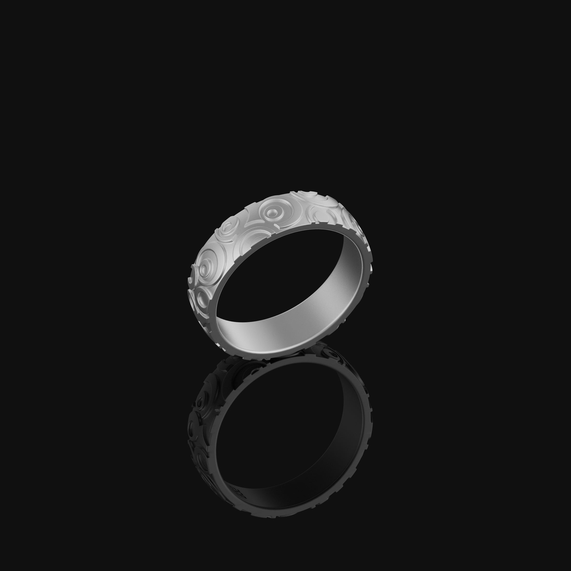 Enigmatic Circles Ring Polished Finish