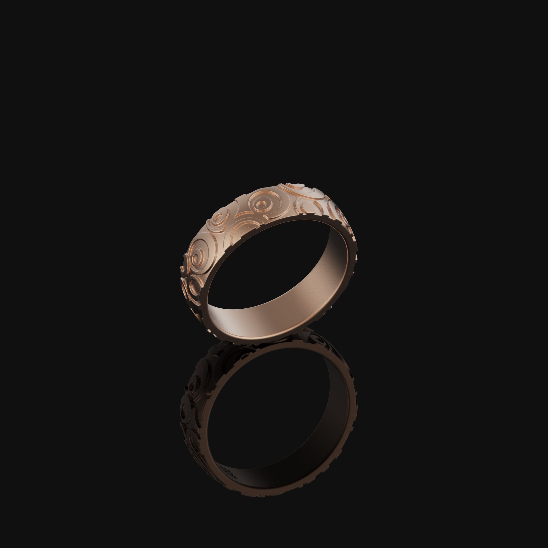 Enigmatic Circles Ring Rose Gold Finish