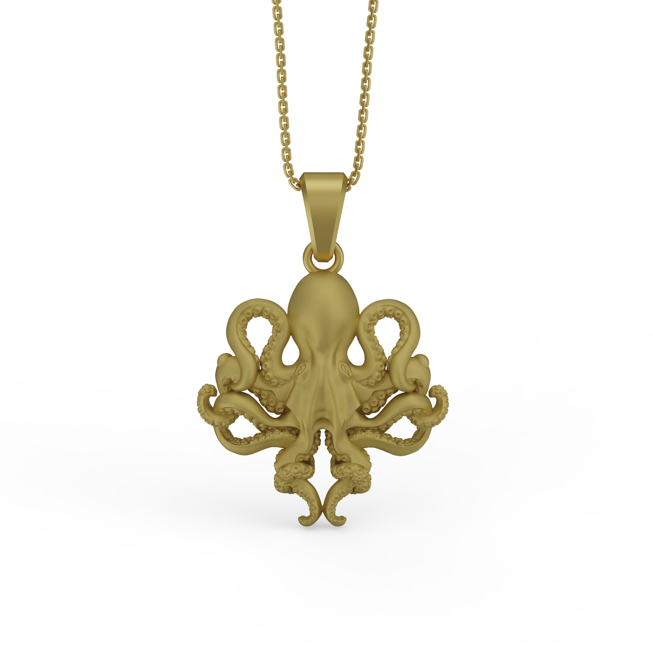 Gold Octopus Pendant