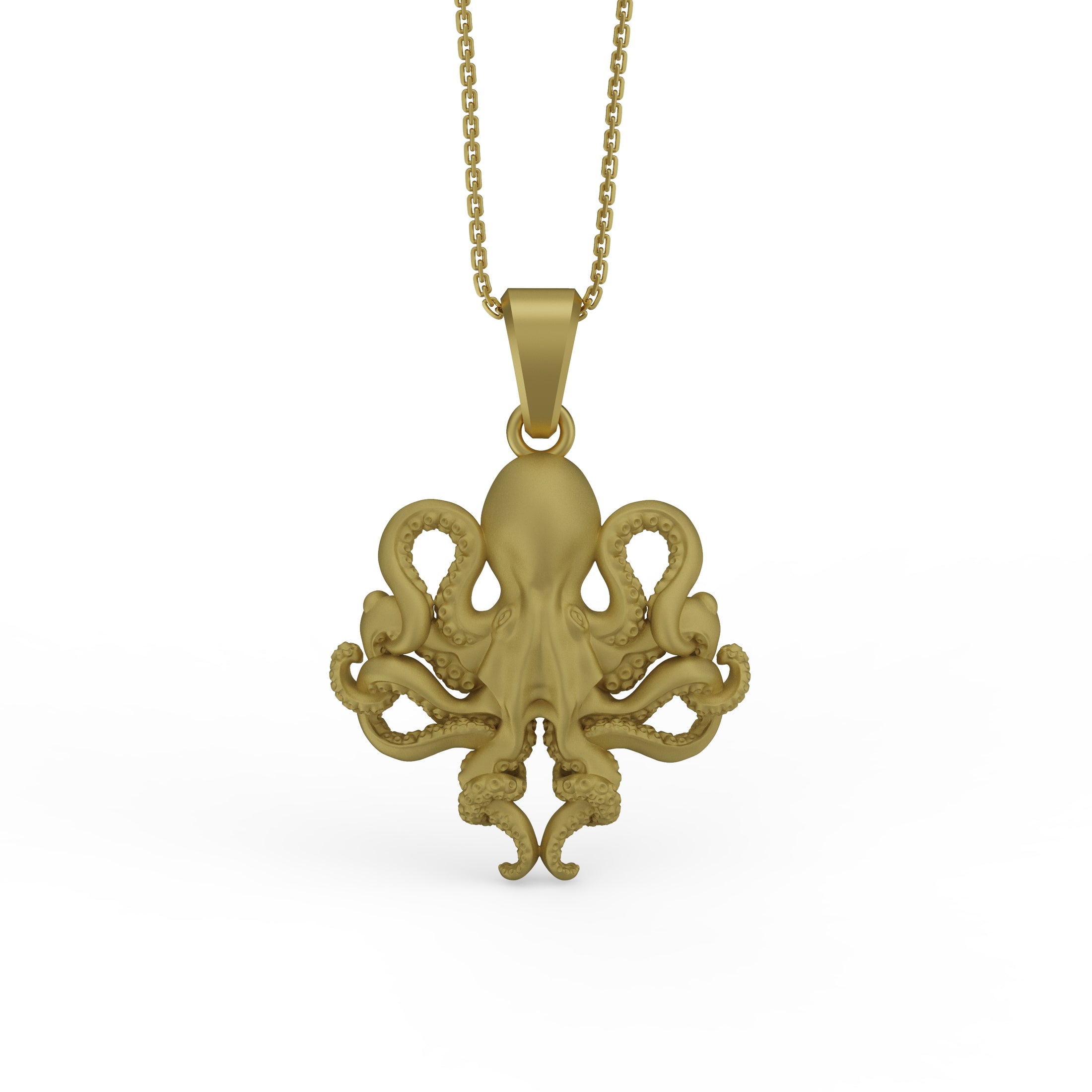 Gold Octopus Pendant - Angelios Jewelry