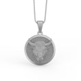 Load image into Gallery viewer, Gold Bull Pendant - Engravable - Angelios Jewelry
