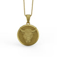 Load image into Gallery viewer, Gold Bull Pendant
