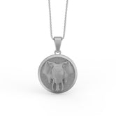 Gold Elephant Pendant - Engravable - Angelios Jewelry