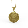 Load image into Gallery viewer, Gold Lion Pendant - Engravable - Angelios Jewelry
