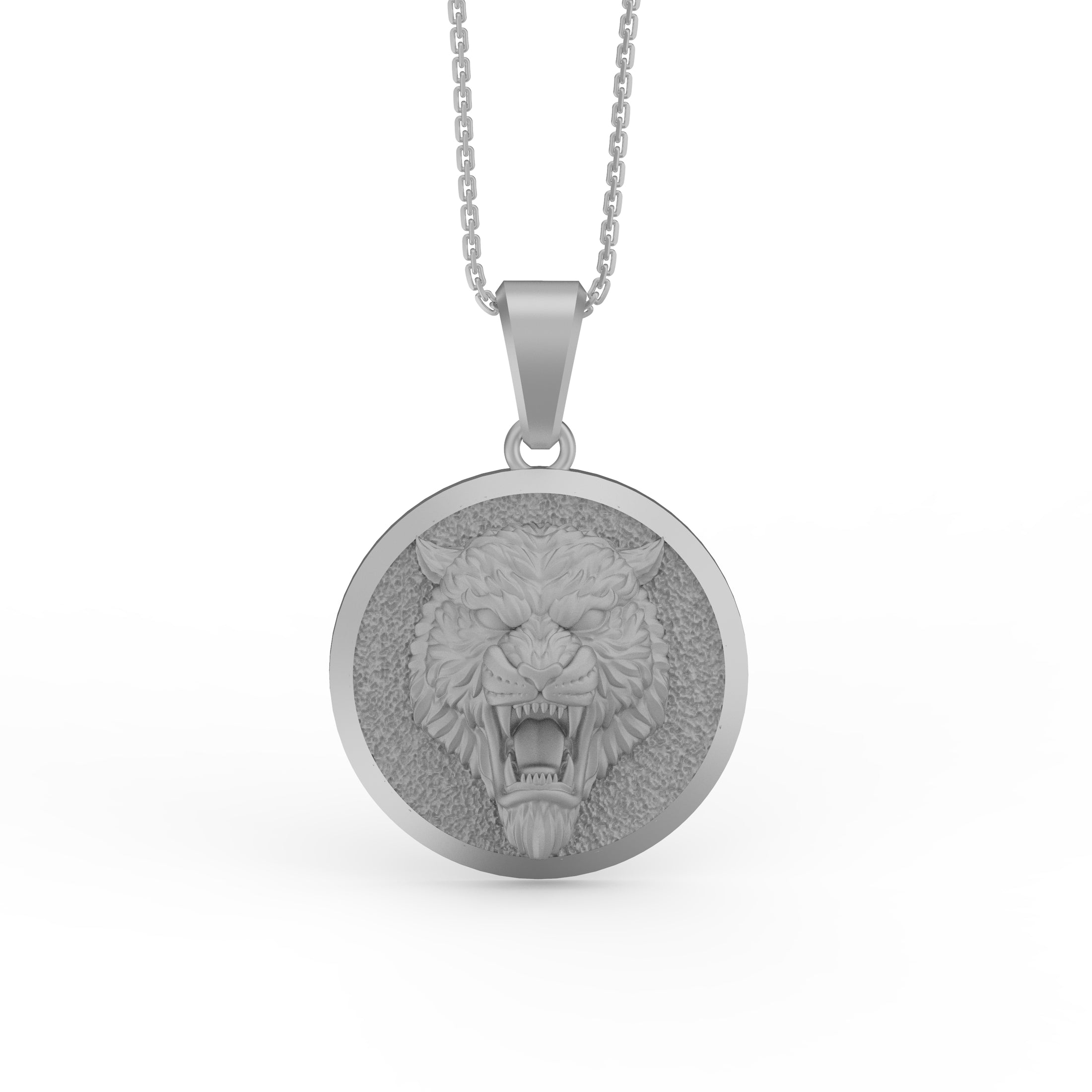 Gold Tiger Pendant - Engravable - Angelios Jewelry