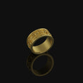 Load image into Gallery viewer, Gothic Cross Band - Engravable Gold Finish
