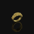 Load image into Gallery viewer, Gothic Skulls Band - Engravable Gold Finish
