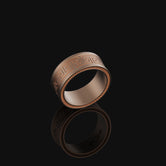 Greek Key Band - Engravable Rose Gold Finish