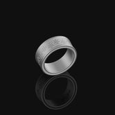 Greek Key Band - Engravable Oxidized Finish