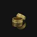 Load image into Gallery viewer, Mountain Engraved Band Gold Finish
